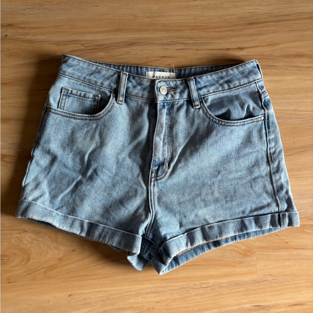 PacSun Light Blue Denim Mom Short